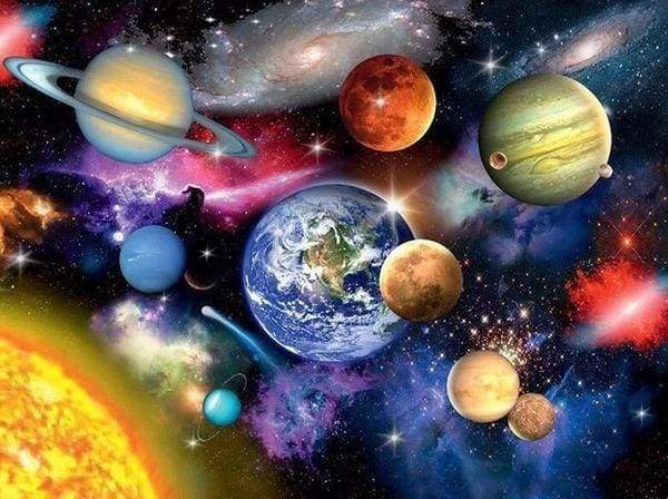 diamond painting Planeten
