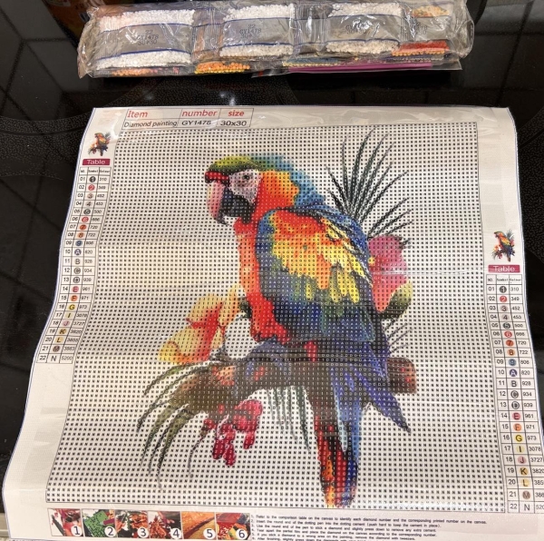 Diamond Painting Papagei